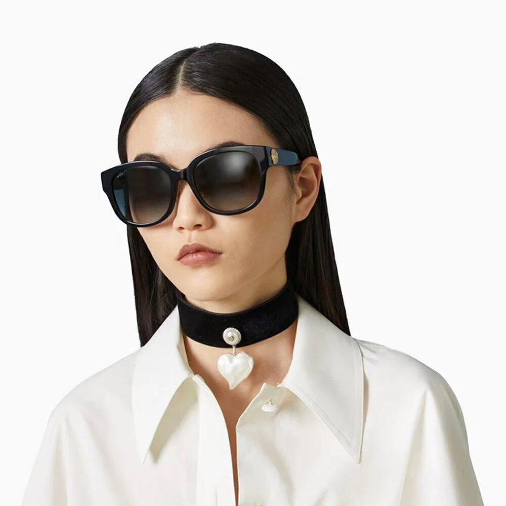 NEW Gucci GG1550SK 003 Black Violet Women Square Sunglasses GG 1550SK - Picture 3 of 10